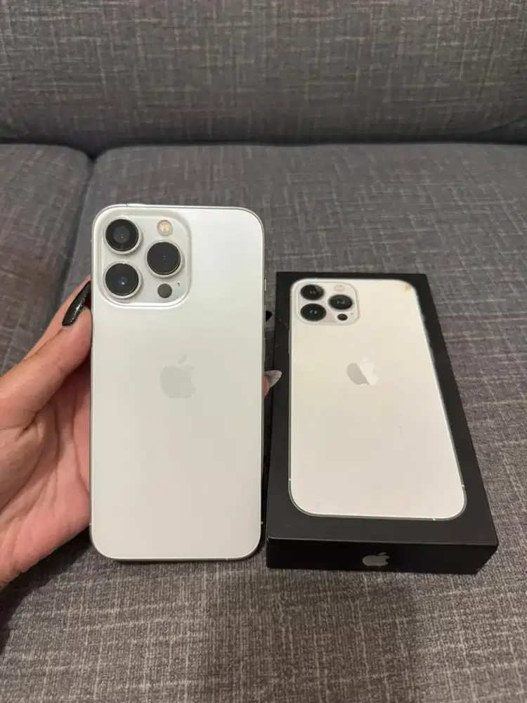 iPhone 13 Pro 128gb Silver Beacukai resmi setara iBox Fullset Nominus