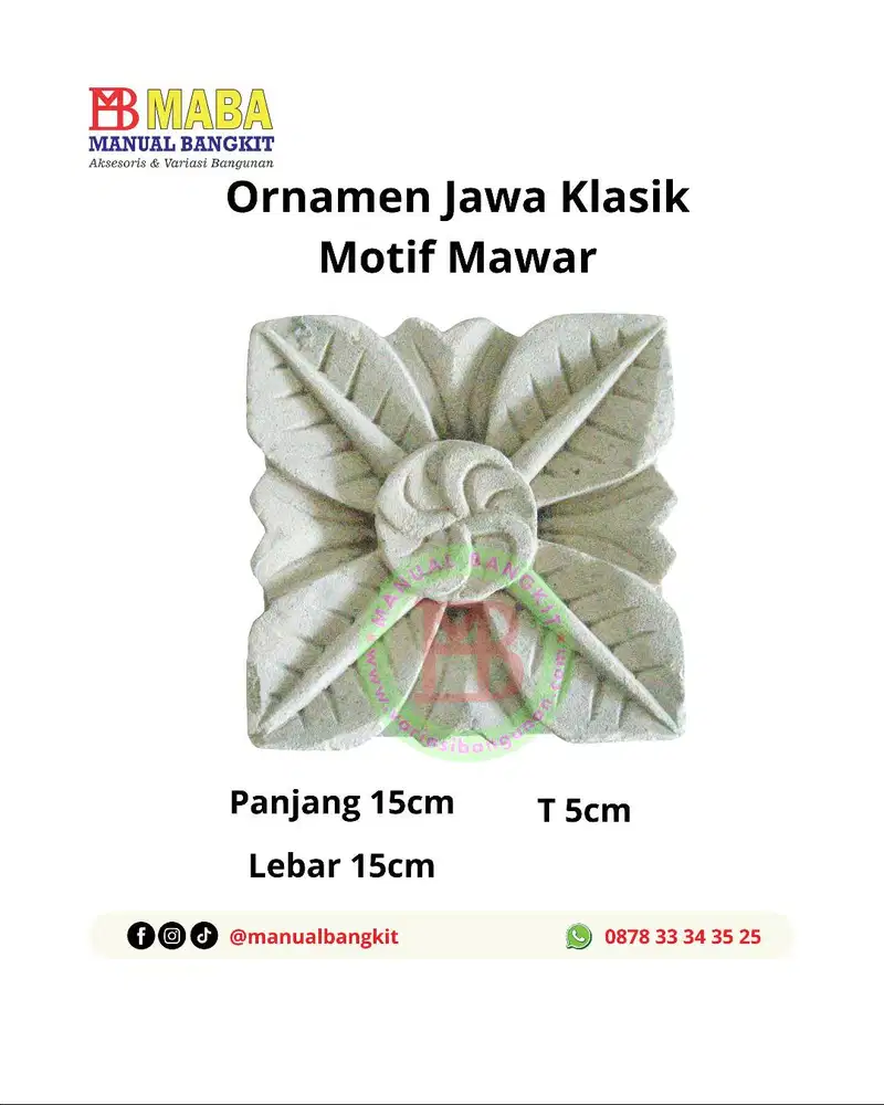 Ornamen Klasik Jawa Motif Mawar