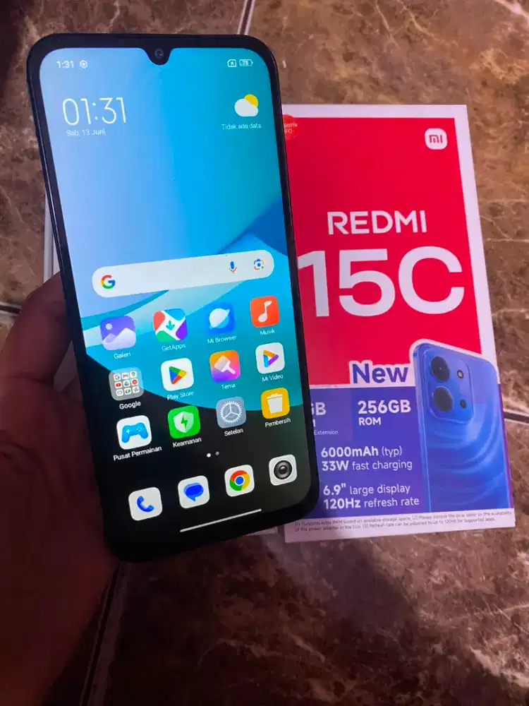 Redmi 15c 8/256 lengkap