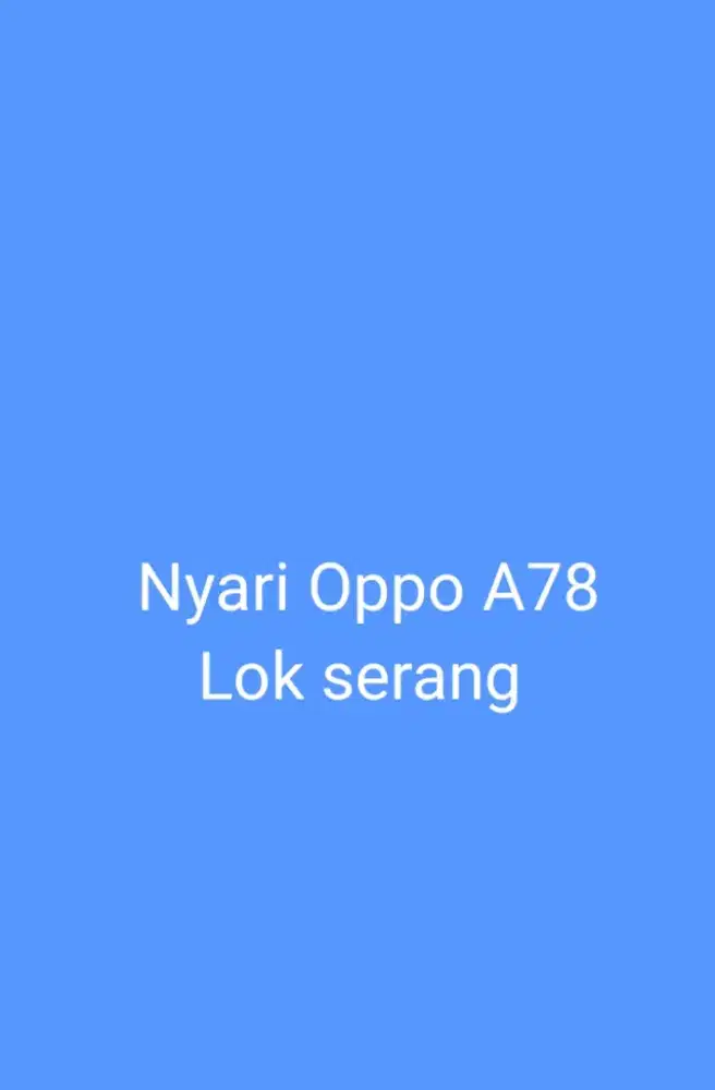 Nyari hp Oppo A78