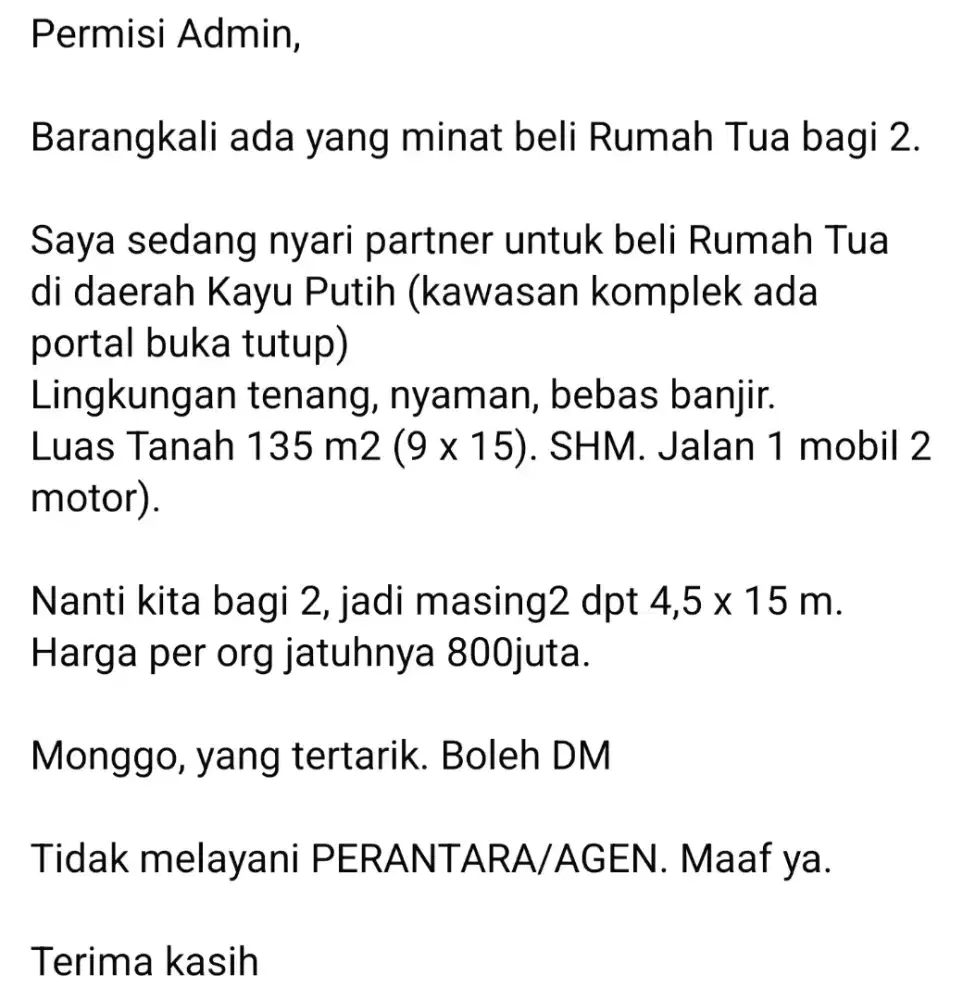 Rumah Tua Komplek Kayu Putih