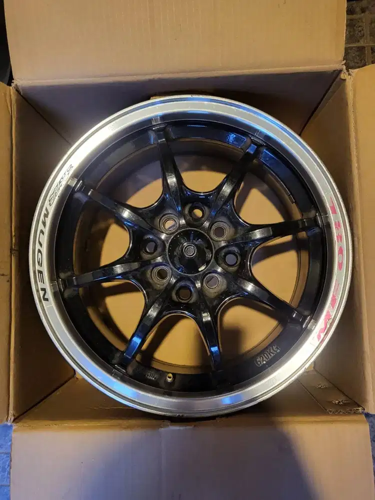 Velg Racing Second Ring 15 Mugen Pcd 4x100 4x114 R15 Buat Brio Livina