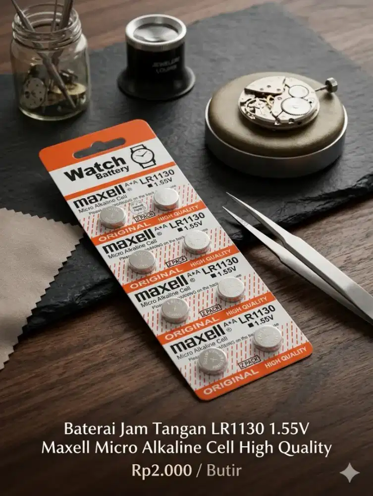 Baterai Jam Tangan LR1130 1.55V Maxell Micro Alkaline High Quality