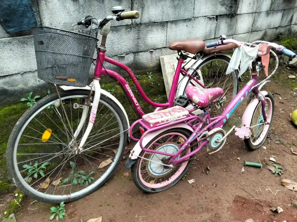 Sepeda Wanita dan anak perempuan