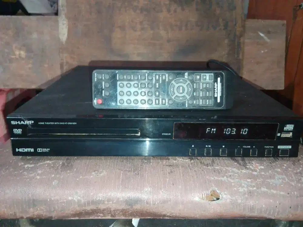 Sharp Amplifier Home Theater USB 5.1, remote, full ori, utuh, mulus,