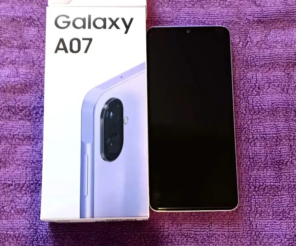 Samsung A07Violet RAM 8/256 FULLSET ORI ,Ada Nota GRNSI 9Bln, Like New