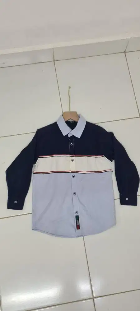 Kemeja anak laki laki premium, kemeja polos variasi tangan panjang