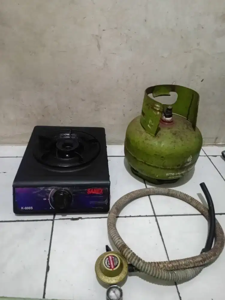 Satu Set Sepaketan kompor gas 1 tungku siap pakai siap antar