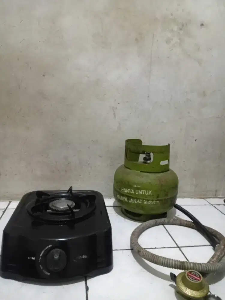 Sepaket kompor 1 tungku siap pakai aja harga 380 ribu siap antar