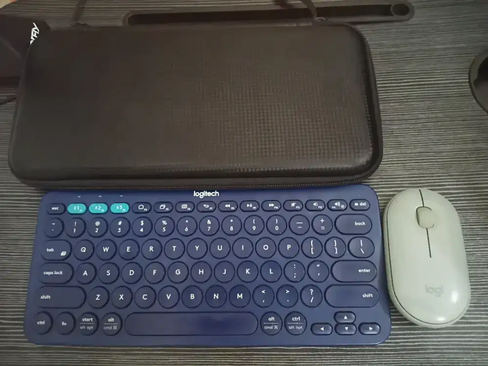 dijual Keyboard Logitech k380+Mouse Logitech Pebble m350+Case