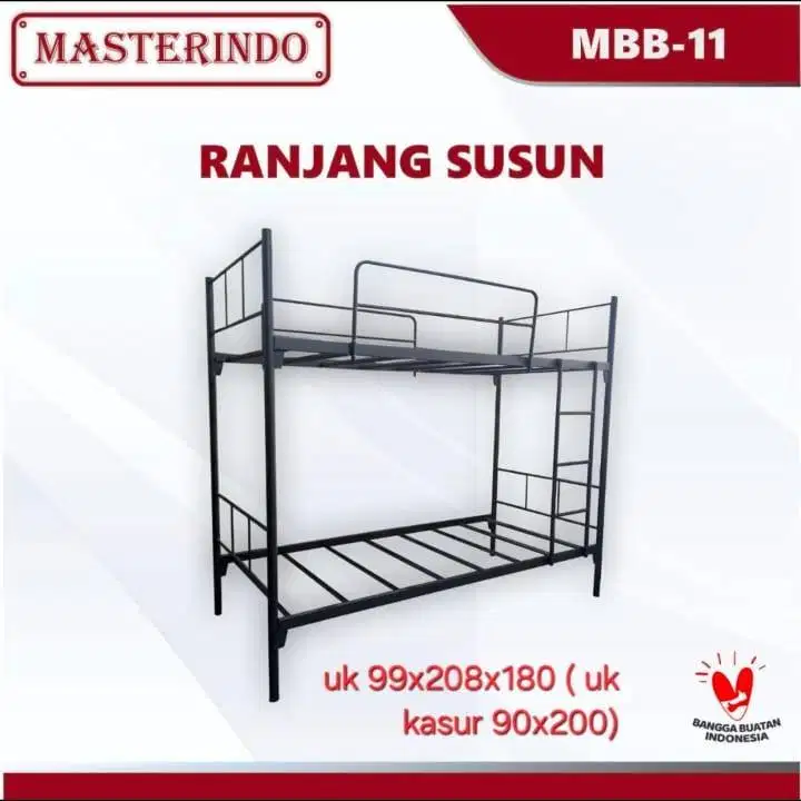 Ranjang Besi Susun Tingkat 90x200