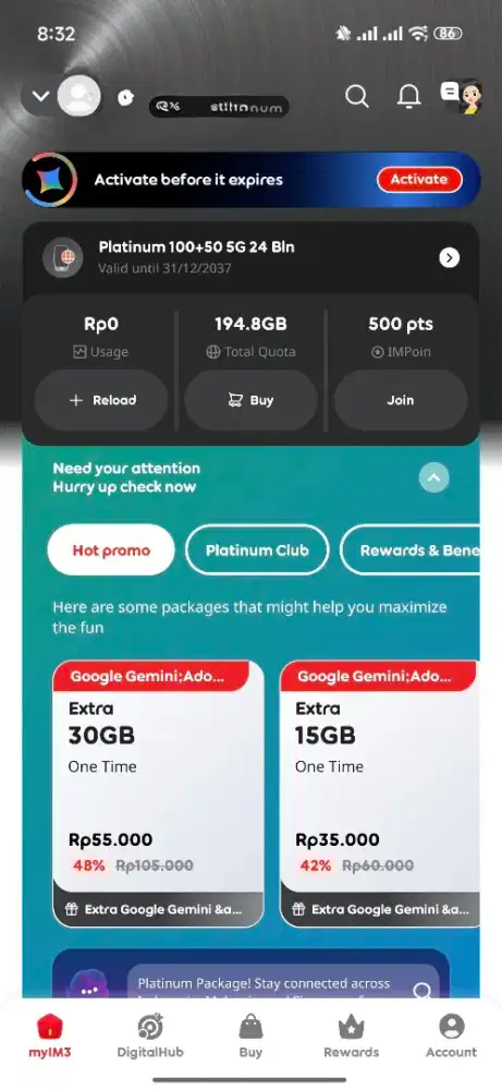 IM3 Platinum 24 bulan