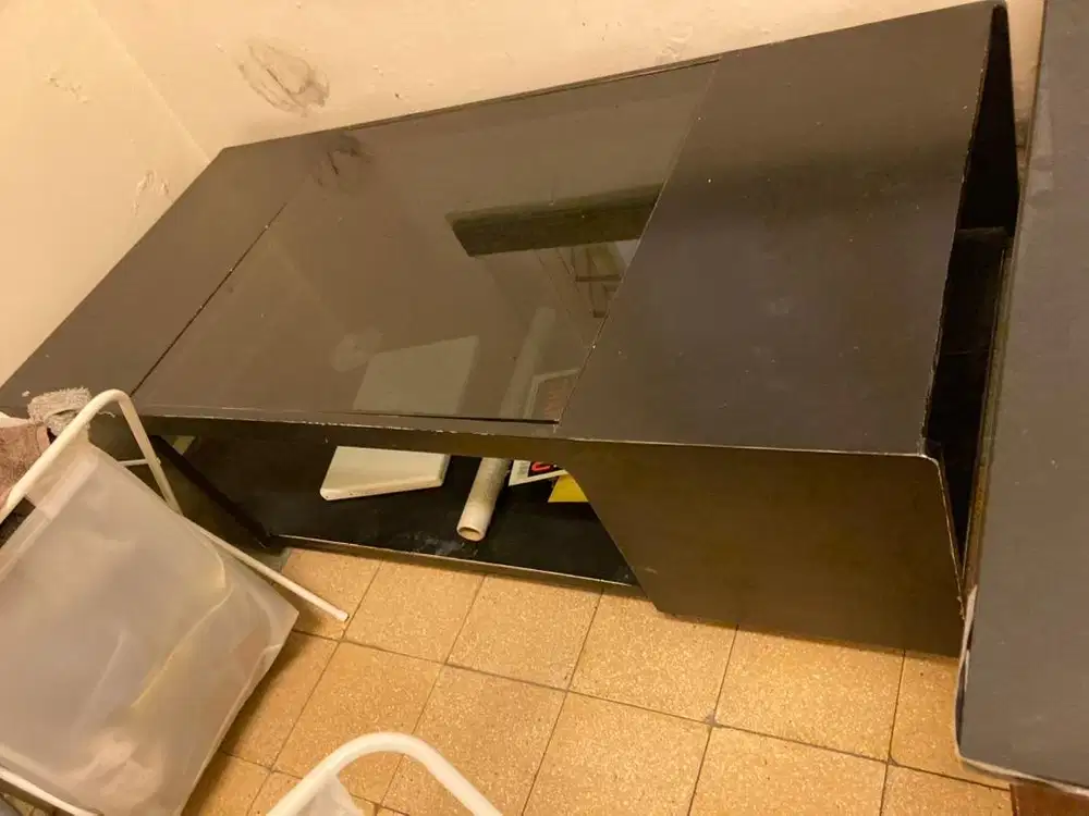 Meja sofa hitam doff