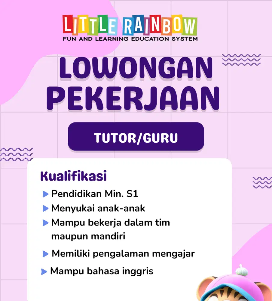 LOWONGAN TUTOR/GURU BIMBA