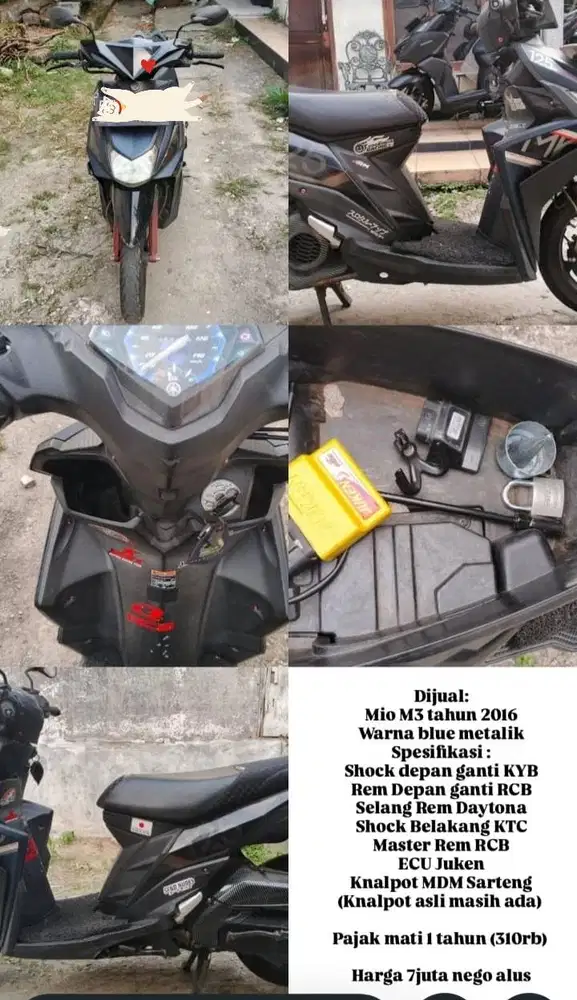 Jual mio 2016 kondisi gress