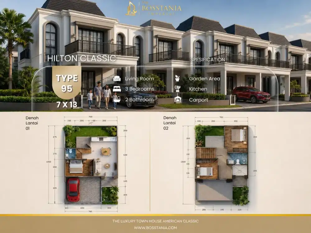 Dapatkan Rumah Mewah 2 Lantai Akses Mudah dengan Desain American Classic Dekat Jogja