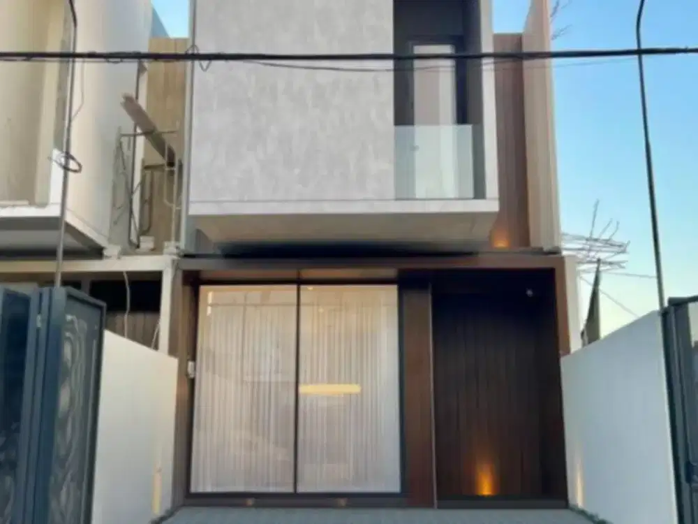 rumah baru modern minimalis semi furnish di mojoarum surabaya
