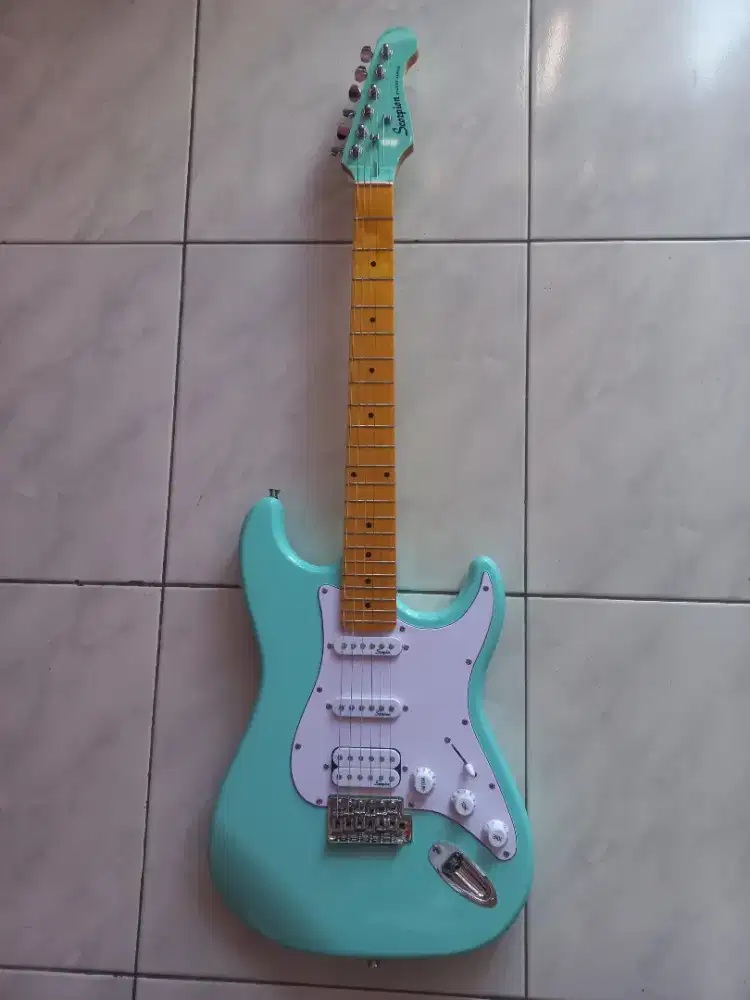 Gitar merk scorpion SS120 model strato asli original MIC