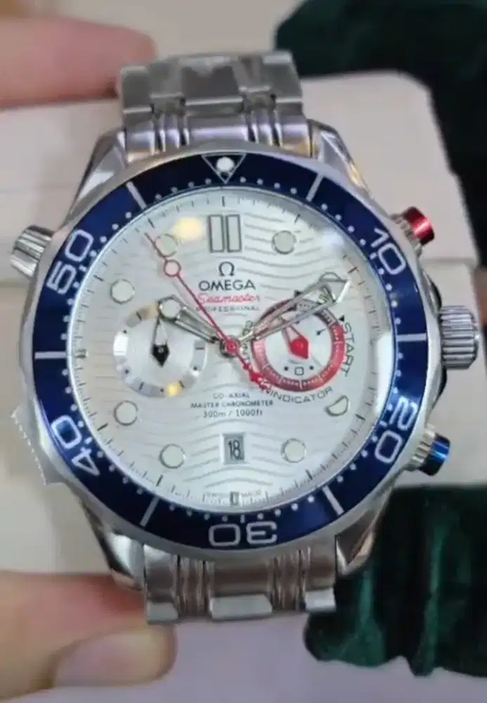 JAM TANGAN PRIA TALI RANTAI OMEGA AMERICAS CUP LIMITED EDITION JM