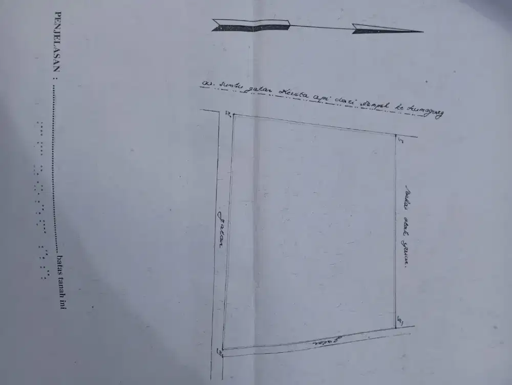Tanah luas 7560m2 pagar keliling SHM
