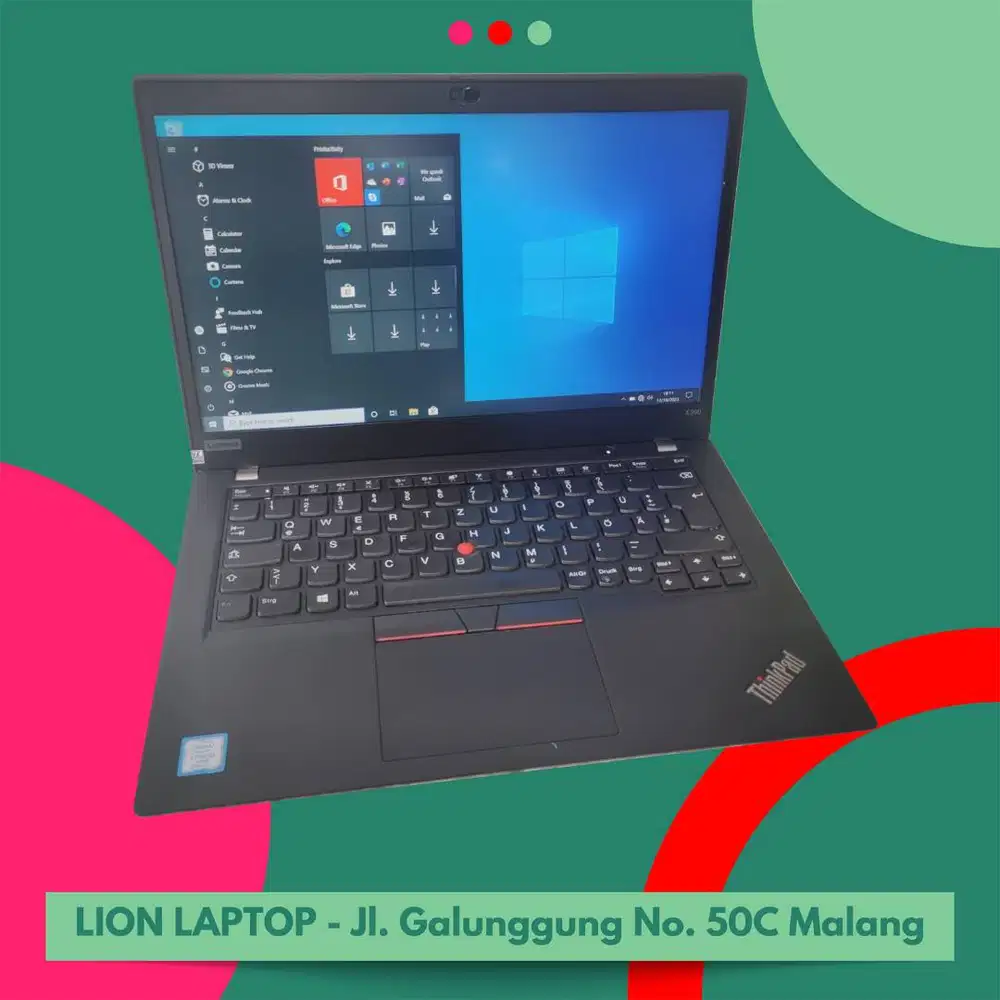 RAM 16GB SSD 256GB Core i5 Gen 8 Slim Lenovo Thinkpad X390 [13|06]