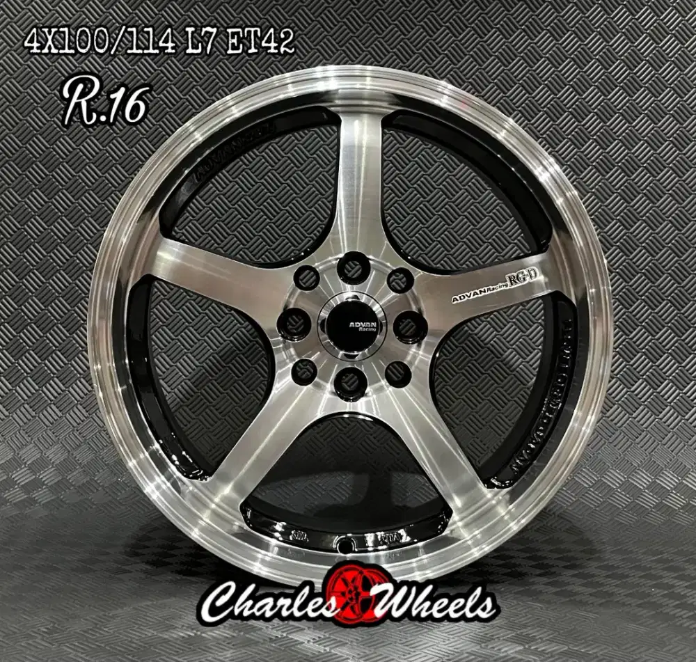 VELG ADVAN GT RING 16 POLISH STOK BARU