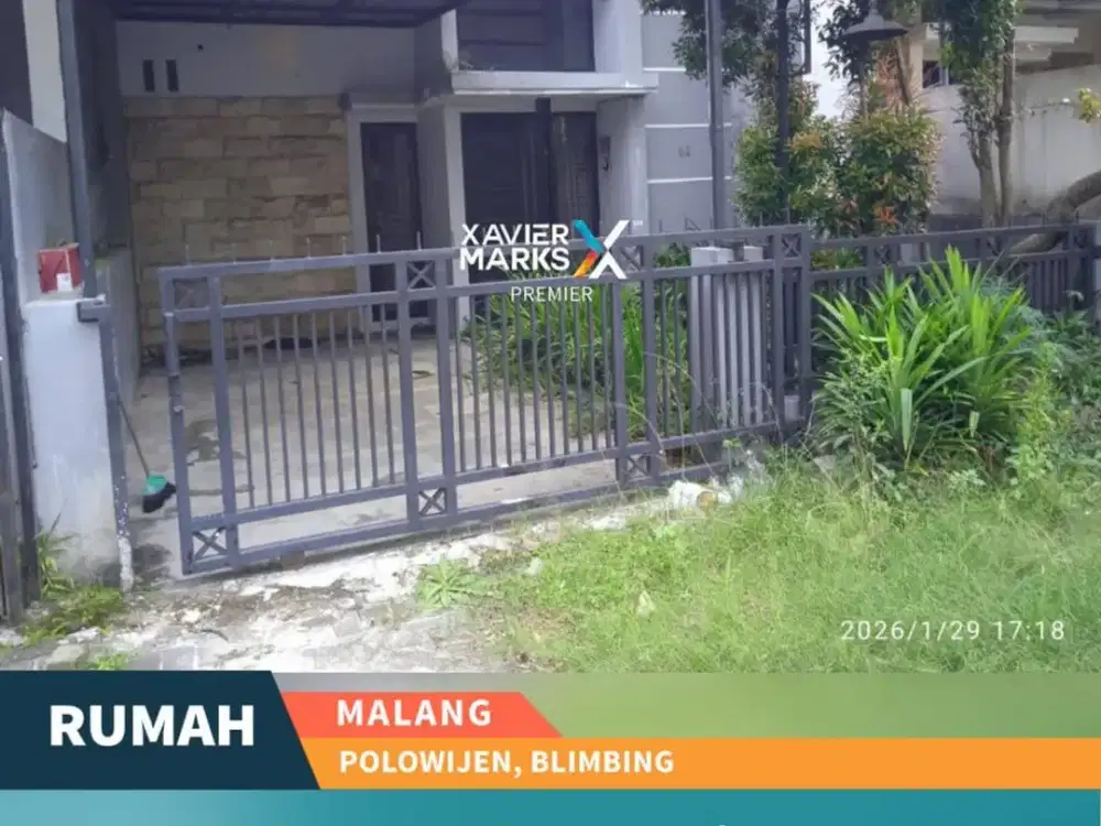 Dijual Rumah 1 Lt Siap Huni Dekat Terminal di Polowijen Blimbing Malang