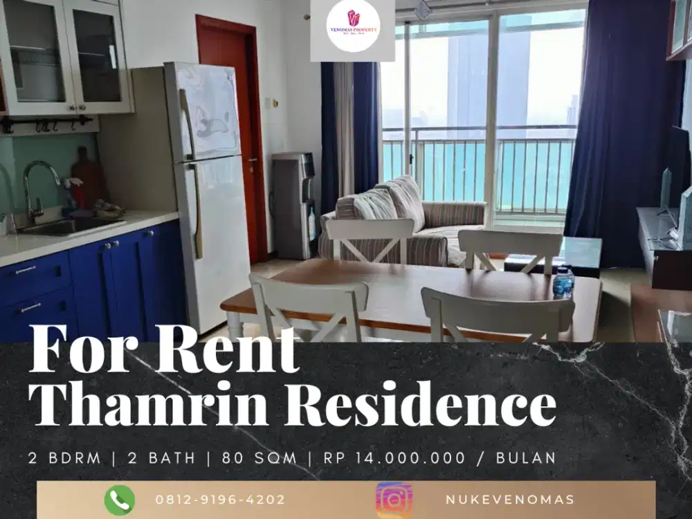 Disewakan Apartement Thamrin Residence Premiere 2Br Furnished