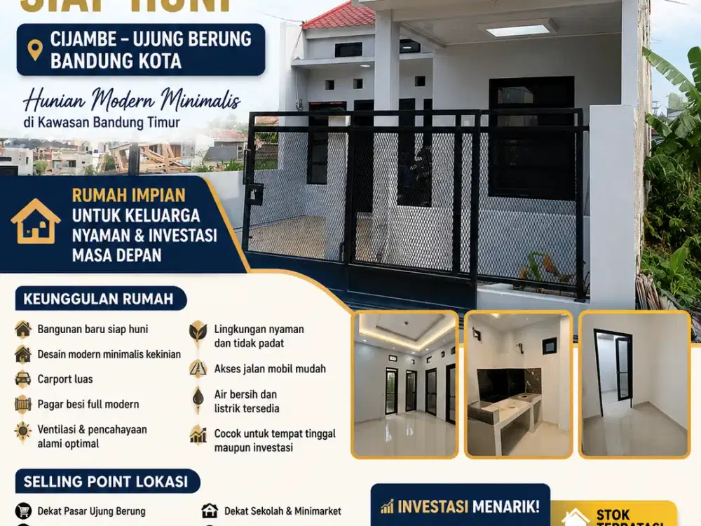 Rumah Baru Bandung  Desain Modern Dekat Sekolah Favorit di bandung kota ujung berung