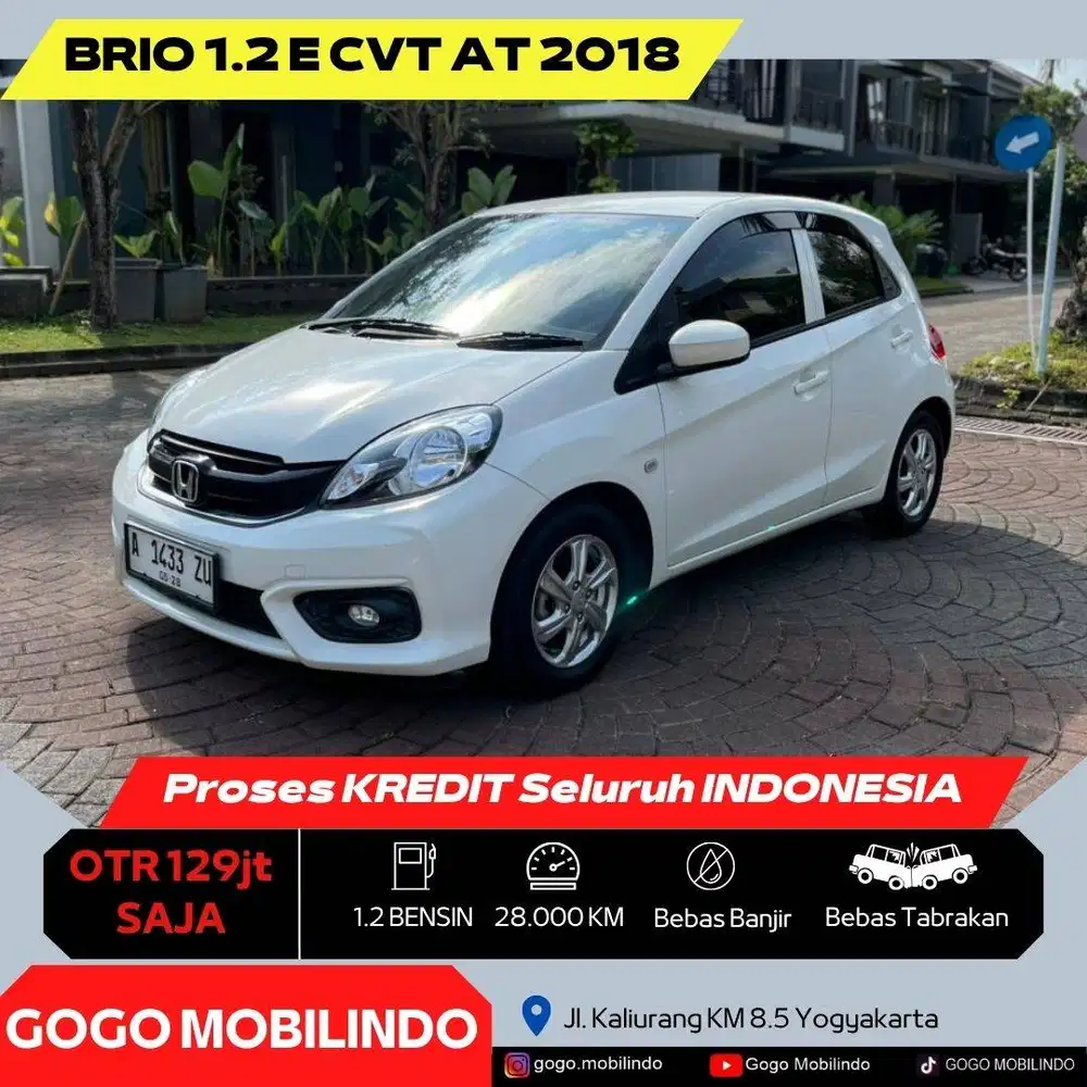 Honda Brio E CVT Matic 2018 ANTIK ISTIMEWA DP Minim Kredit Murah