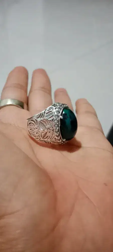 Batu bacan ring perak