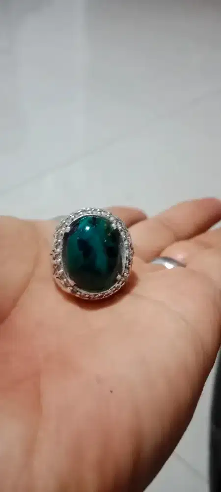 Batu bacan ring perak