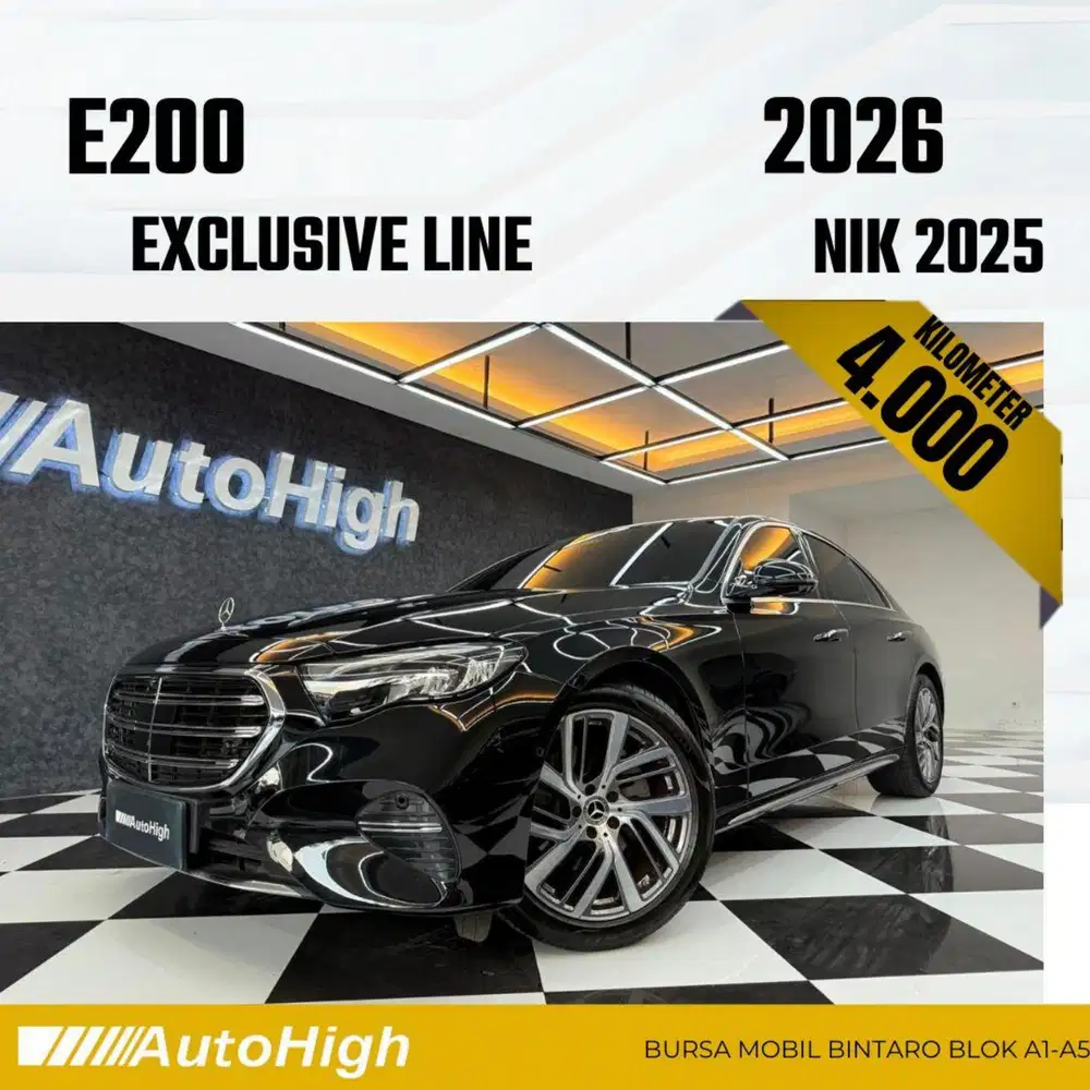 DP10% [Km4.000] E200 Exclusive 2025 Black Reg 2026 #AUTOHIGH