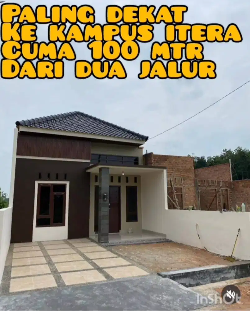 RUMAH CLUSTER DEKAT JALUR DUA ITERA HARGA MURAH BISA DICICIL