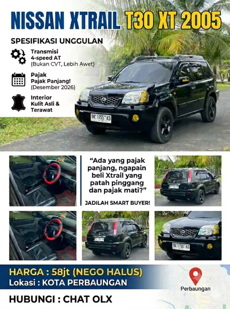 SUV gagah Ganteng Nissan XTRAIL 2.5 XT AT 2005