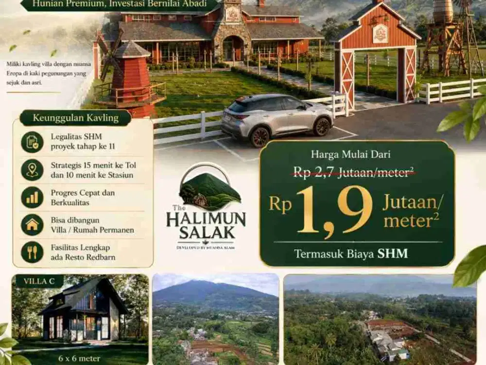 Dijual Tanah Kavling SHM Bisa Bangun View Gunung Salak dan Gede Pangrango Akses Tol Cigombong Caringin Stasiun Cigombong Bogor