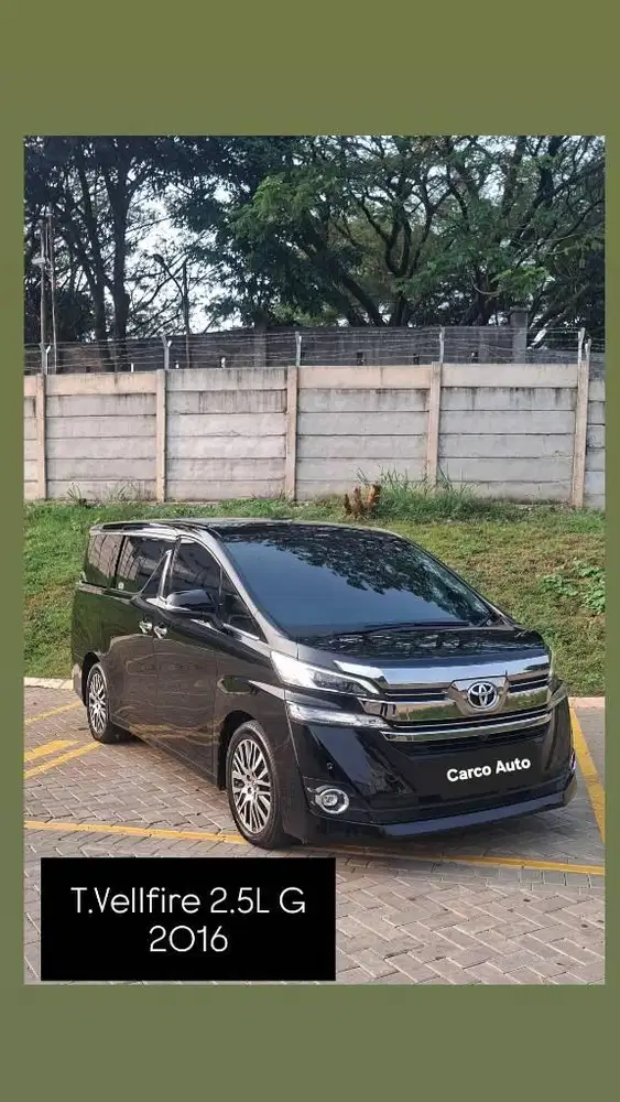 Toyota Vellfire 2.5L G ATPM 2016 Black On Black