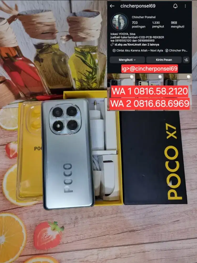 Jual HP POCO X7 5G 8/256 istimewa mulus likeNEW