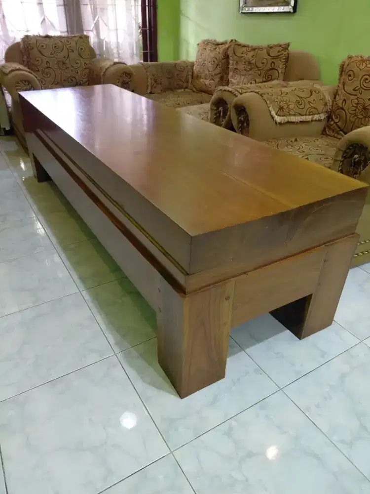 Bismillah Jual Meja Tamu Panjang dari Pohon Jati Utuh Asli