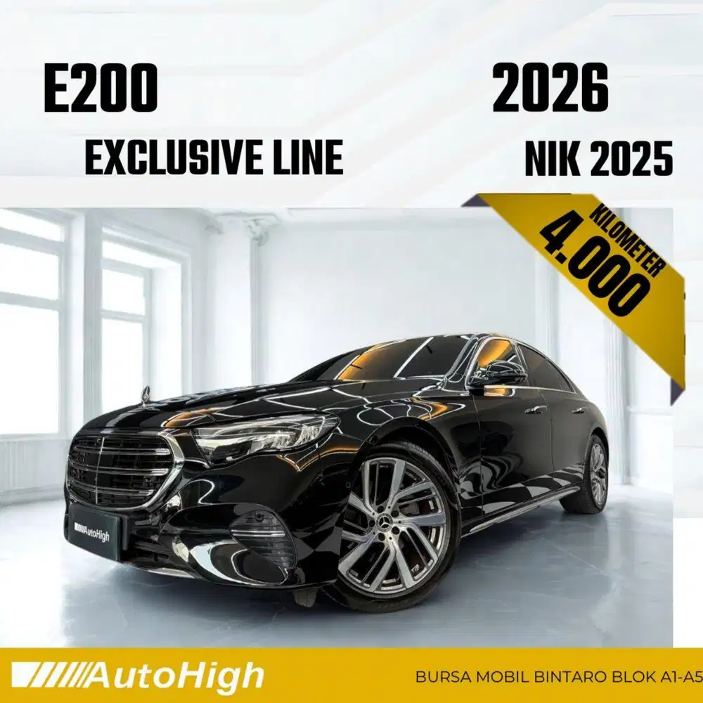DP10% [Km4.000] E200 Exclusive 2025 Black Reg 2026 #AUTOHIGH