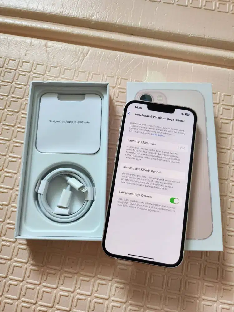 Iphone 13 128 Gb Pink All Operator Bh 96% Bukan SimLock Fullset Mulus