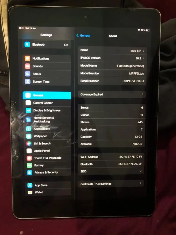 IPAD GEN 6 32GB WIFI ONLY
