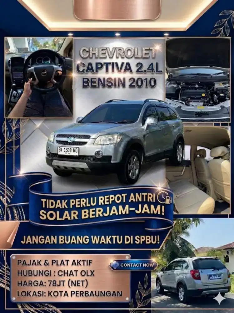 SUV 3baris! Chevrolet Captiva 2.4L bensin 2010
