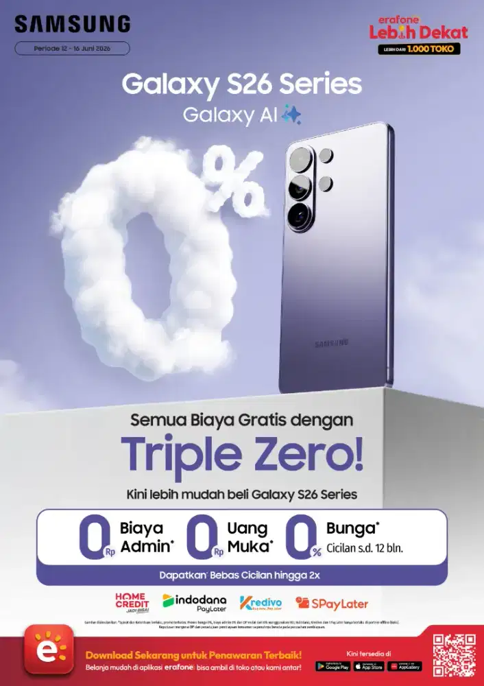 Promo triple zero untuk Samsung s26