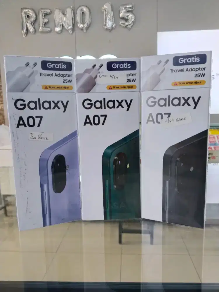 Samsung A07 4GB/64GB, 5000mAh, Helio G99 Garansi Resmi