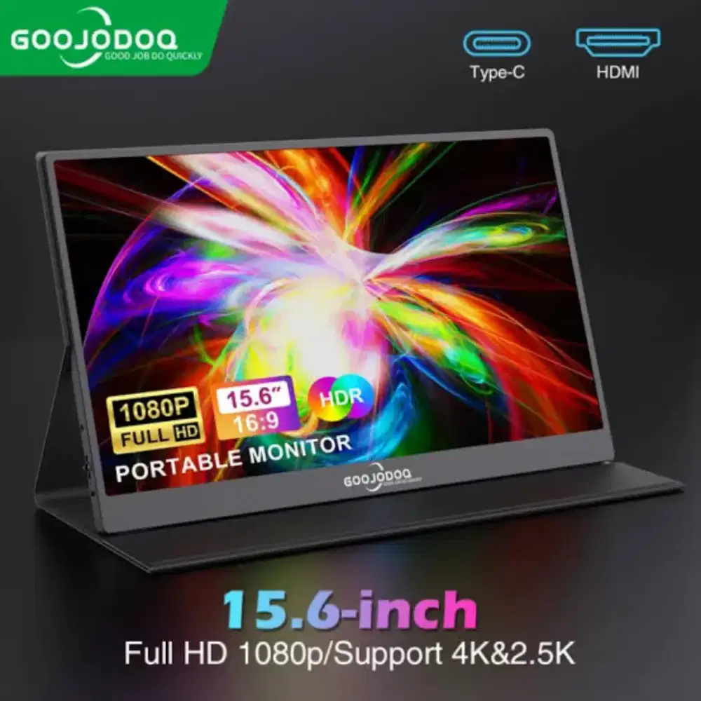 Portabel monitor goojodoq masih baru belum pernah dipake cuma unboxing