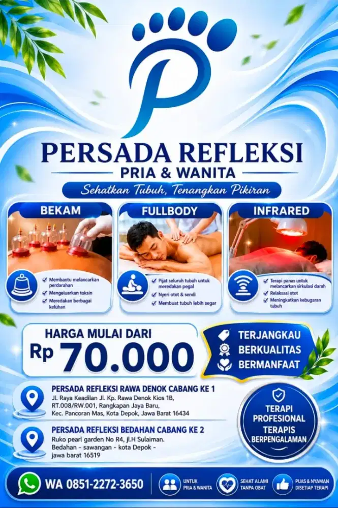 Di butuh trapist pria dan wanita yg bisa bekam basah