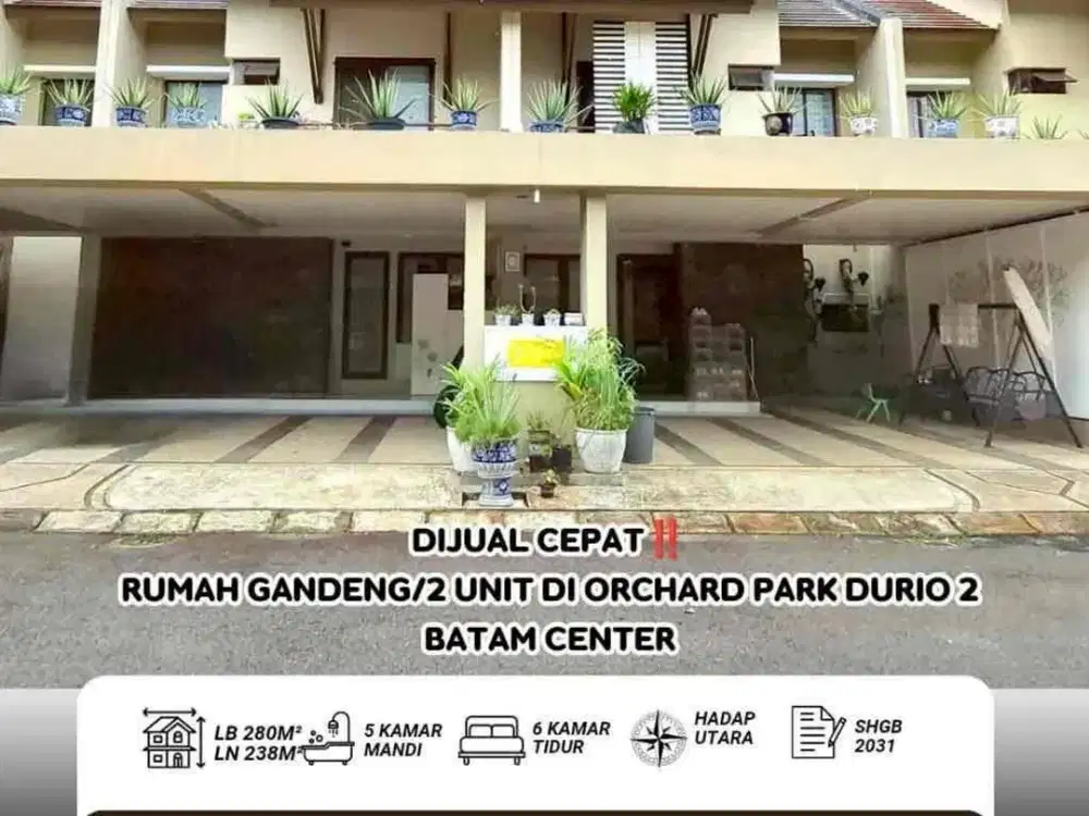 Dijual Rumah Full Renov Gandeng Orchard Park Batam Center
