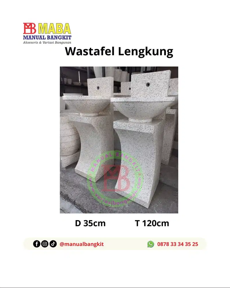 Wastafel Plengkung Motif Bintik