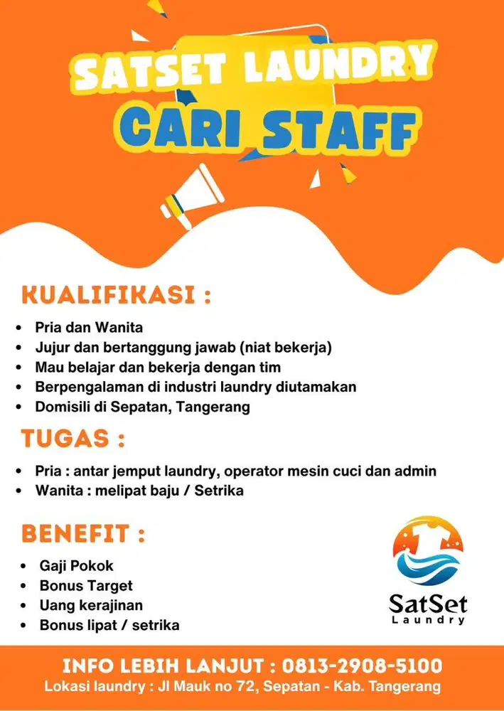 STAFF LAUNDRY DI SEPATAN